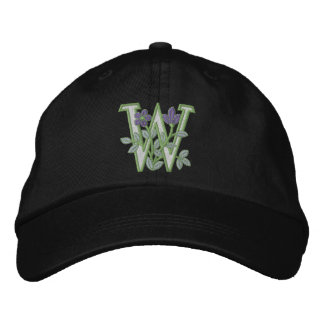 Gorra Bordada Monograma de flor W inicial