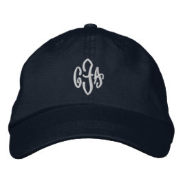 Gorra Bordada Monograma de guión tres monograma inicial