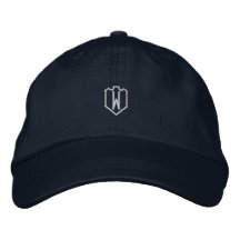 Monograma de letra inicial W Elegante Sombrero Gua