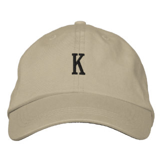 Gorra Bordada Monograma de letra K impresionante-Gorra elegante