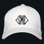 Gorra Bordada Monograma Iniciales Monogramadas Personalizado Per<br><div class="desc">El Personalizado de Iniciales Monogramadas (Monograma Monogramed Inicials) y el tapón de béisbol bordado personalizado presentan el sencillo y moderno monograma bordado de sus iniciales. Perfecto como regalo para la familia y amigos por cumpleaños, Navidades, Día del Padre, Día de la Madre, bodas y más. Creado por Evco Studio www.zazzle.com/store/evcostudio...</div>