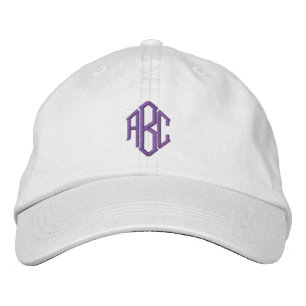 Gorra Bordada Monograma Morado