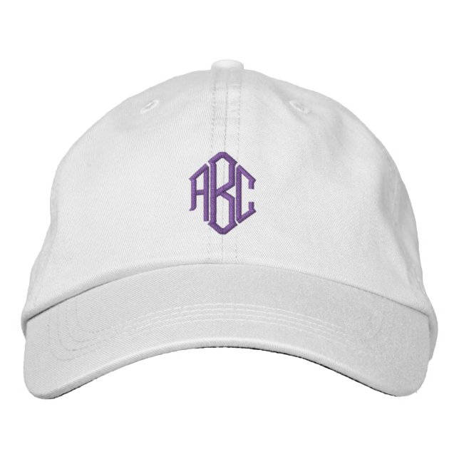 Gorra Bordada Monograma Morado (Anverso)
