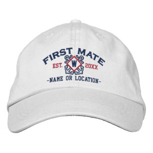 Gorra Bordada Monograma náutico personalizado del primer