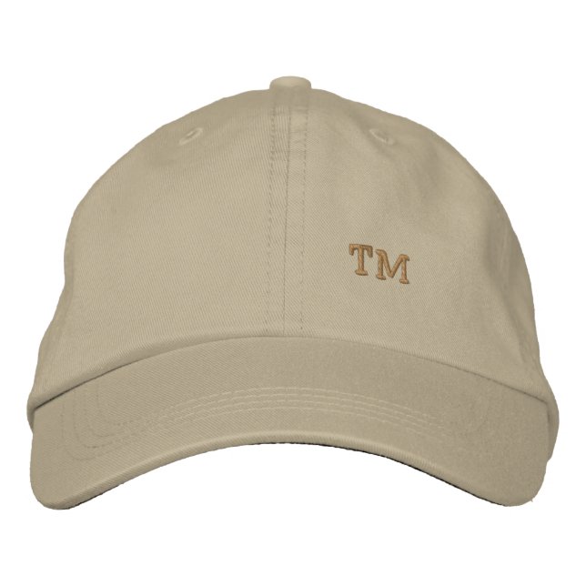 Gorra Bordada Monograma Personalizado (Anverso)