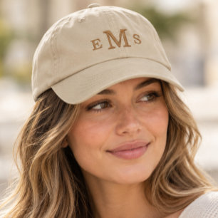 Gorra Bordada Monograma Personalizado Minimalista Elegante