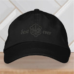 Gorra Bordada Monograma simple moderno mejor papá que nunca<br><div class="desc">Mejor tipografía simple de papá.</div>