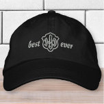 Gorra Bordada Monograma simple moderno mejor papá que nunca<br><div class="desc">Mejor tipografía simple de papá.</div>