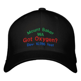 Gorra Bordada Monte Baker Washington Elevation Cap