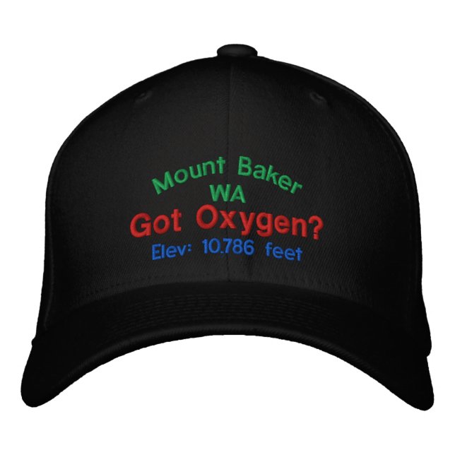 Gorra Bordada Monte Baker Washington Elevation Cap (Anverso)