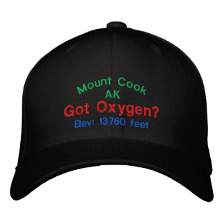 Gorra Bordada Monte Cook Alaska Elevación Cap