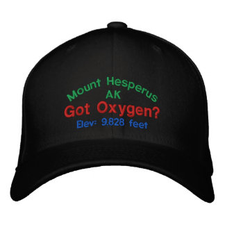 Gorra Bordada Monte Hesperus Alaska Tapón de elevación