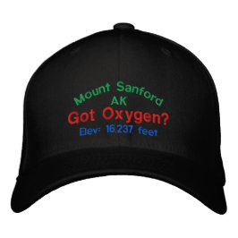 Gorra Bordada Monte Sanford Alaska Elevation Cap