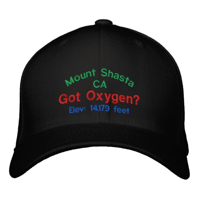 Gorra Bordada Monte Shasta California Elevation Cap (Anverso)