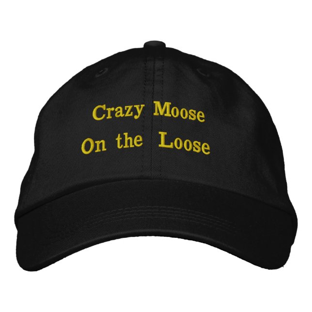 Gorra Bordada Moose Loco En La Perdida (Anverso)