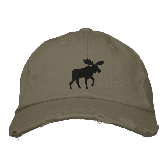 Gorra Bordada Moose Silhouette Wildlife Wildlife Adventure Anima (Anverso)