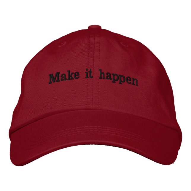 Gorra Bordada Motivacional "Haz que suceda" (Anverso)