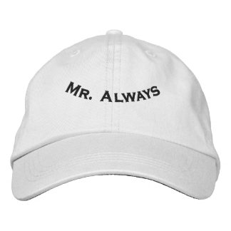 Gorra Bordada Mr Always Elegant White-Hat Honeymoon Romantic Fit