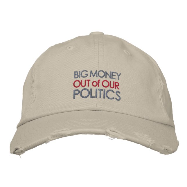Gorra Bordada Mucho Dinero De Nuestra Política (Anverso)