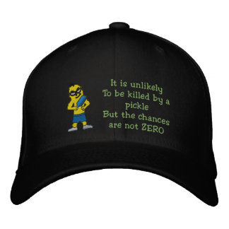 Gorra Bordada Muerto por un pepinillo Borrado Gorra.