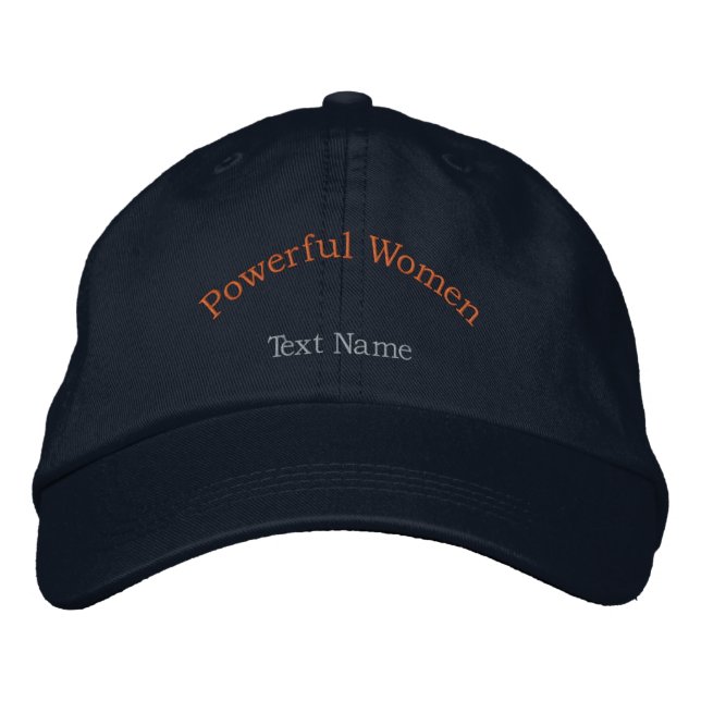 Gorra Bordada Mujeres Poderosas Texto Impreso con Orgullo Inspir (Anverso)