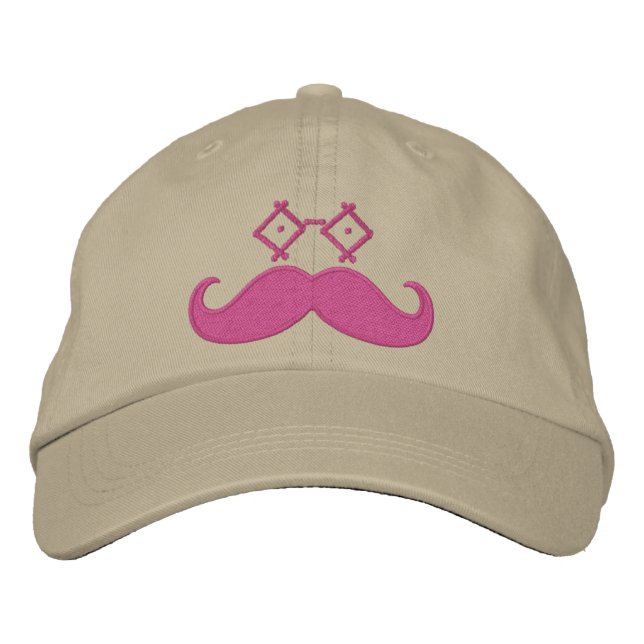 Gorra Bordada Mustache Eyeware PINK (Anverso)