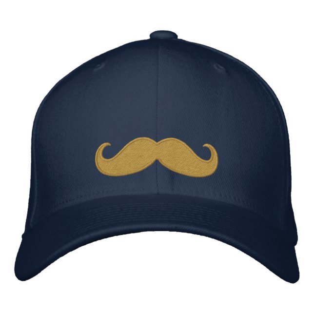 Gorra Bordada Mustache Navy (Anverso)