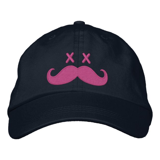 Gorra Bordada Mustache PINK muerto (Anverso)