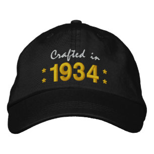 Gorra Bordada Nacido en 1934 o en cualquier año 80 cumpleaños V0