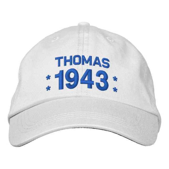 Gorra Bordada Nacido en 1943 o cualquier año 75 cumpleaños W04B  (Anverso)