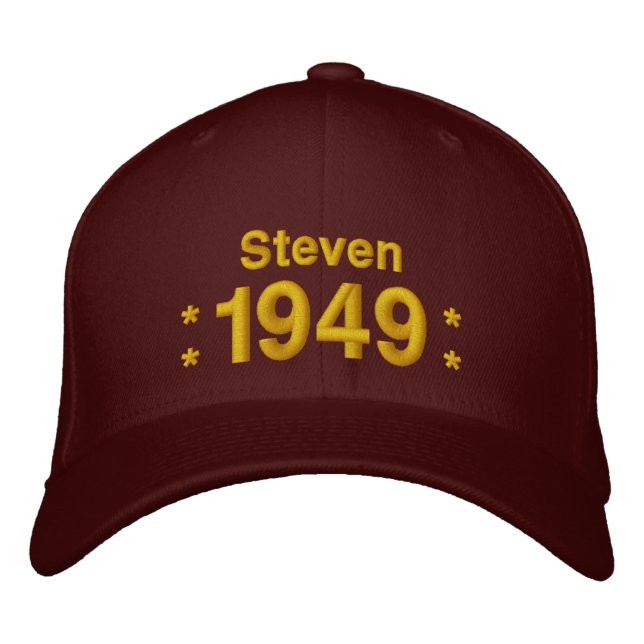Gorra Bordada Nacido en 1949 o cualquier año 65 cumpleaños V10C  (Anverso)