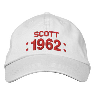 Gorra Bordada Nacido en 1962 o en cualquier año 55º cumpleaños W