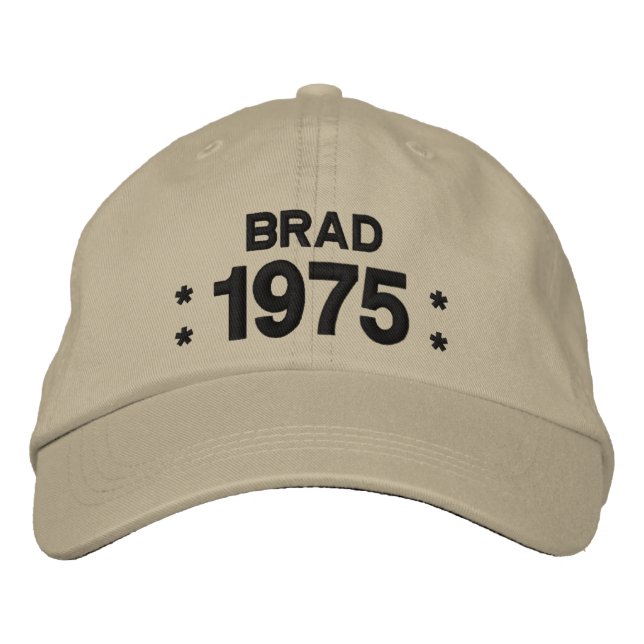 Gorra Bordada Nacido en 1975 o en cualquier año 40 cumpleaños OL (Anverso)