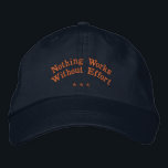 Gorra Bordada Nada Funciona Sin Esfuerzo Armada Motivacional-Gor<br><div class="desc">"Nada funciona sin esfuerzo", sirviendo como un poderoso recordatorio de que el éxito viene de la dedicación y el trabajo duro. Este gorra representa la mentalidad de que el esfuerzo y el compromiso son fundamentales para el éxito. Es un símbolo motivacional para los individuos que luchan por imponer sus límites,...</div>
