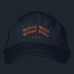 Gorra Bordada Nada Funciona Sin Esfuerzo Armada Motivacional-Gor<br><div class="desc">"Nada funciona sin esfuerzo", sirviendo como un poderoso recordatorio de que el éxito viene de la dedicación y el trabajo duro. Este gorra representa la mentalidad de que el esfuerzo y el compromiso son fundamentales para el éxito. Es un símbolo motivacional para los individuos que luchan por imponer sus límites,...</div>