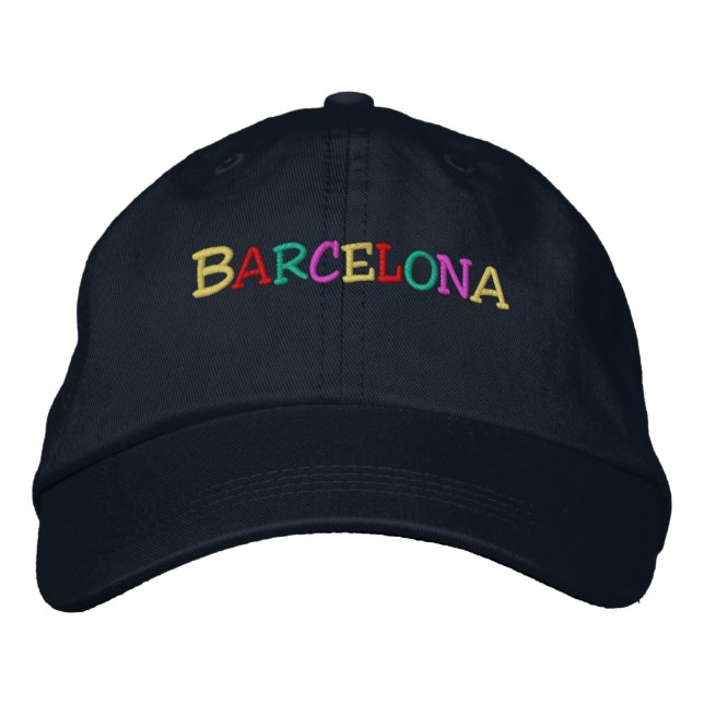 Gorra Bordada Namedrop Nation_Barcelona multicolor (Anverso)