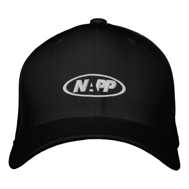 Gorra Bordada NAPP Cap en negro (Anverso)