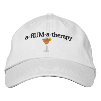 Gorra Bordada naranja de a-RUM-a-terapia Rum Blossom Cap
