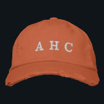Gorra Bordada Naranja Quemado de Monograma<br><div class="desc">Gorra de béisbol Naranja Quemada Mongoram.</div>
