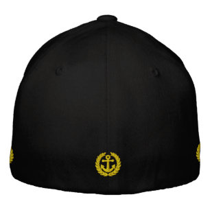 Gorra Bordada Navegación o capitán del yate con adorno del anc