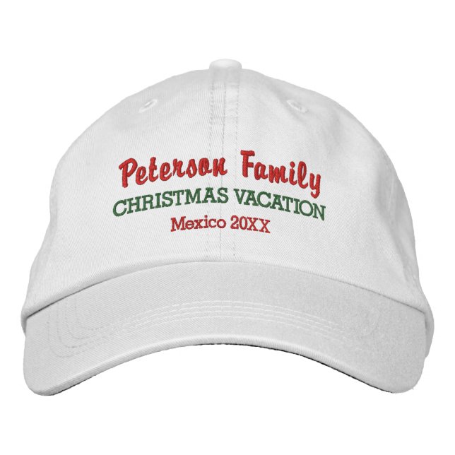 Gorra Bordada Navidades de familia Personalizado de vacaciones U (Anverso)