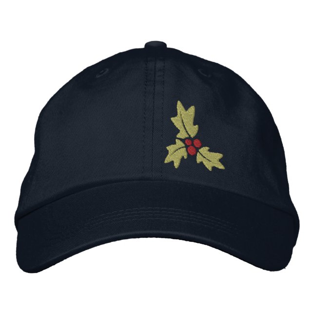 Gorra Bordada Navidades Holly Y Berries (Anverso)
