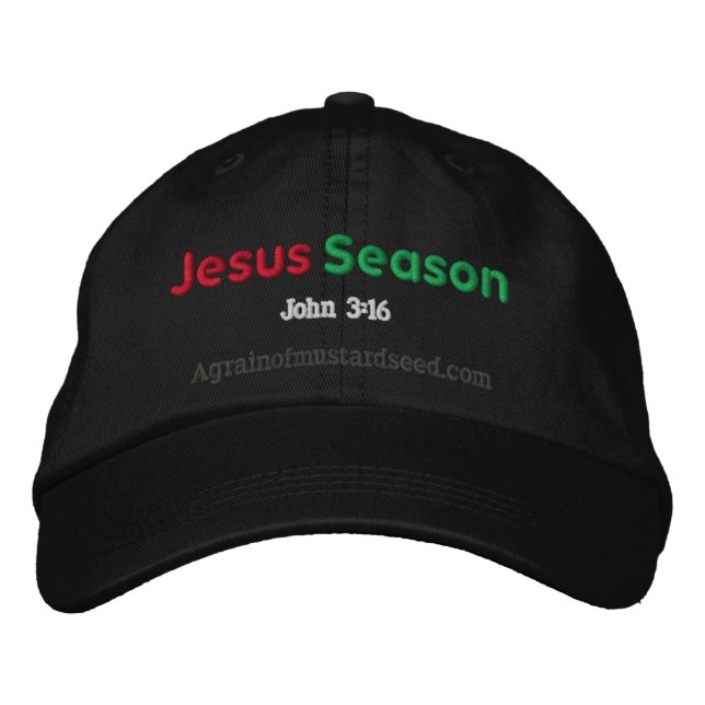 Gorra Bordada Navidades Jesús (Anverso)