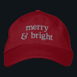 Gorra Bordada Navidades retro rosado rojo moro brillante Moda Pe<br><div class="desc">Celebra la temporada navideña con estilo con esta moda y la fiesta "Merry & Bright" gorra de béisbol bordada. Con un texto de inspiración retro y una vibrante paleta rosa y roja, este moderno accesorio para Navidades es perfecto para añadir un toque divertido y nostálgico a sus trajes de vacaciones....</div>