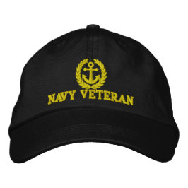 Gorra Bordada Navy Veteranos marineros ancla el motivo