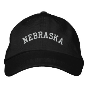 Gorra Bordada Nebraska Embroider Cap Regulable Black