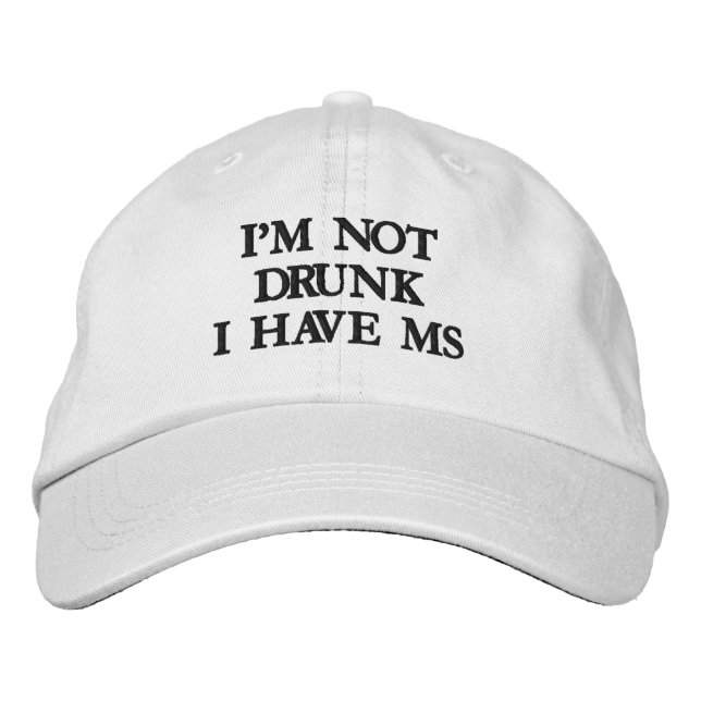 GORRA BORDADA NO ESTOY BEBIDO, TENGO MS. (Anverso)