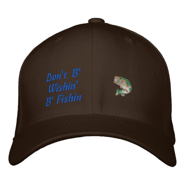 Gorra Bordada "No hace el casquillo básico de B Wishin B Fishin" (Anverso)