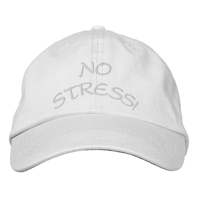 GORRA BORDADA ¡NO HAY ESTRÉS! (Anverso)