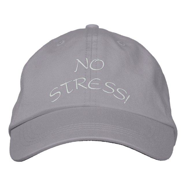 GORRA BORDADA ¡NO HAY ESTRÉS! (Anverso)